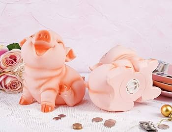 Piggy Amazon.com: ZABEES Sterling Silver Piggy Bank Full Silver